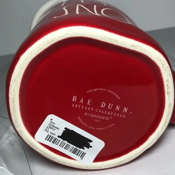 Rae Dunn Red Let it Snow Christmas Mug with Snowman Topper - Picture 5 of 5